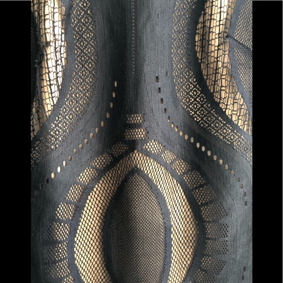 A’gaci Black Lace Dress W/Tan slip 👗 Sz Small - Picture 2 of 3